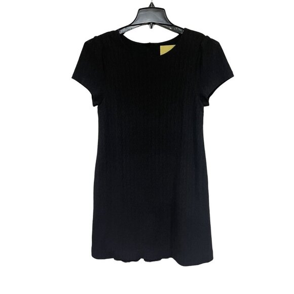 Maeve Anthropologie Black Textured Short Dress Size Small‎ 3-Button Back Accent - Picture 9 of 10